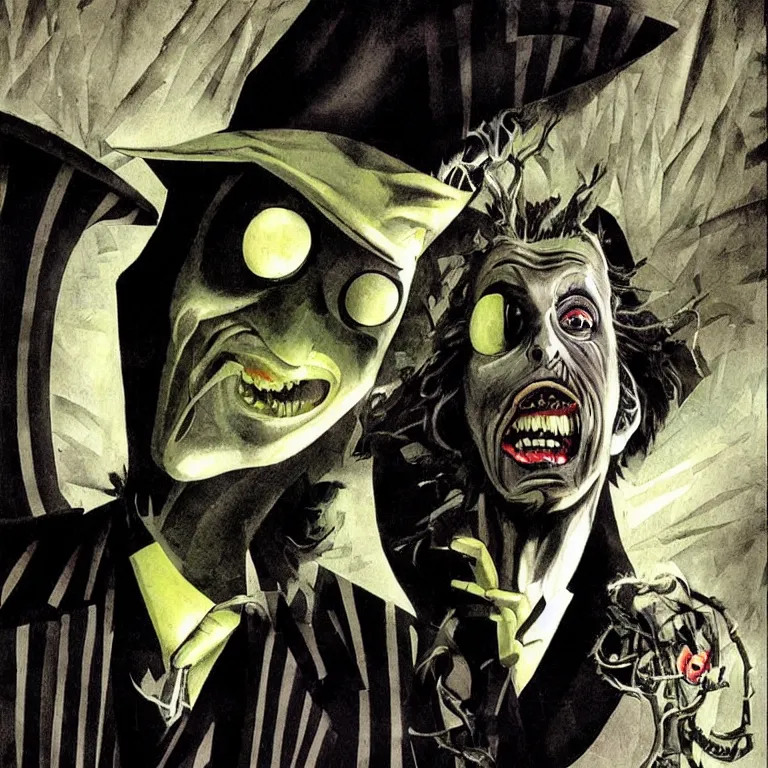 Image similar to Michael Keaton Beetlejuice by Dave McKean