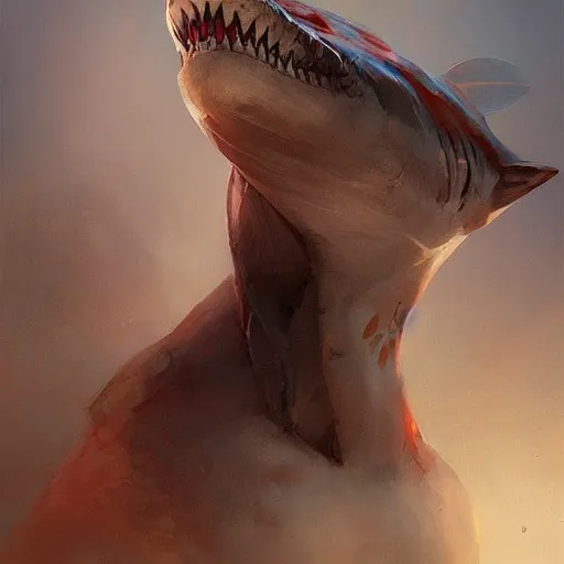 Image similar to cute half cat half shark, smooth, artstation, digital illustration by Ruan Jia and Mandy Jurgens and Artgerm and Wayne Barlowe and Greg Rutkowski and Zdislav Beksinski