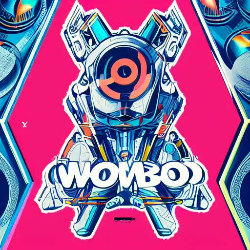 Image similar to Wombo logo by Tristan Eaton, geometric, trending dribble, behance