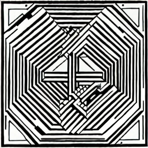 Image similar to hypercube by m. c. escher