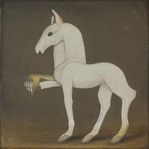 Image similar to a chimera of a horse and a rabbit