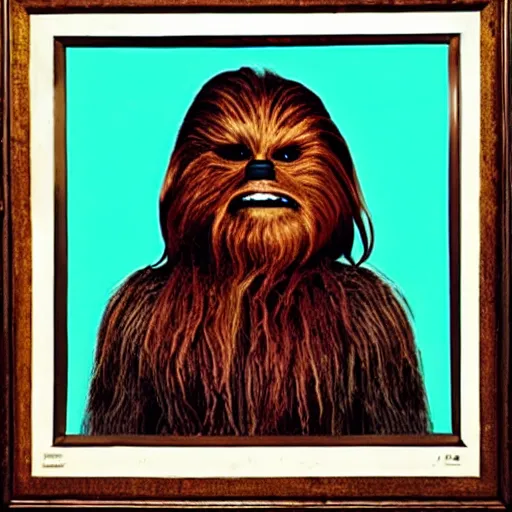 Prompt: portrait of chewbacca by andy warhol