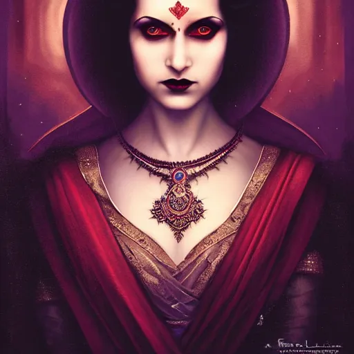 Portrait of a riveting vampire woman from India!, | Stable Diffusion ...