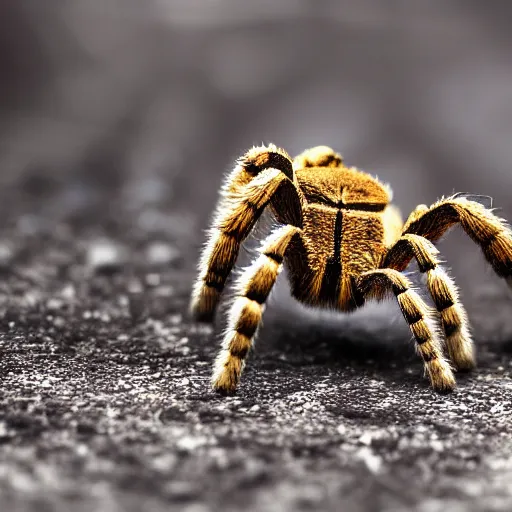 Image similar to a tarantula wearing high heels under her feet, tabletop, detailed, intricate, realistic, hdr, 8 k