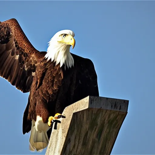 Prompt: eagle, bald, realistic, perched