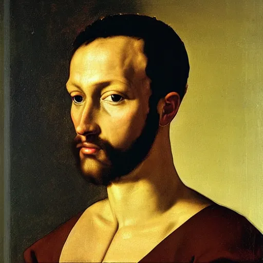 Image similar to a painting of a man with the head of a horse, by Agnolo Bronzino