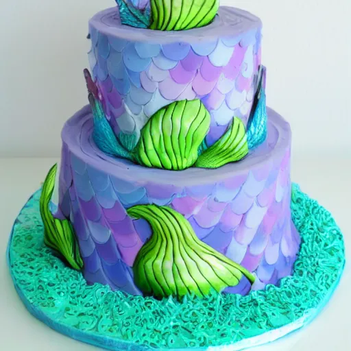 Image similar to mermaid cake, homemade,