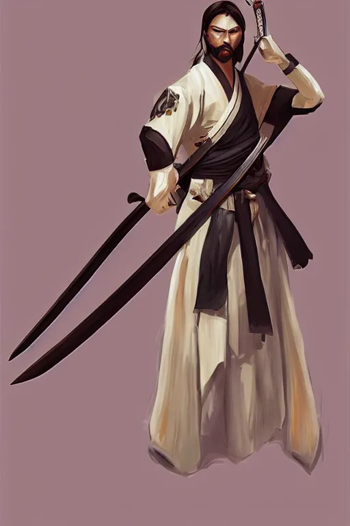Prompt: Showdan, posing holding a katana very beautiful and elegant, highly detailed, digital painting, artstation, concept art, smooth and sharp focus, illustration