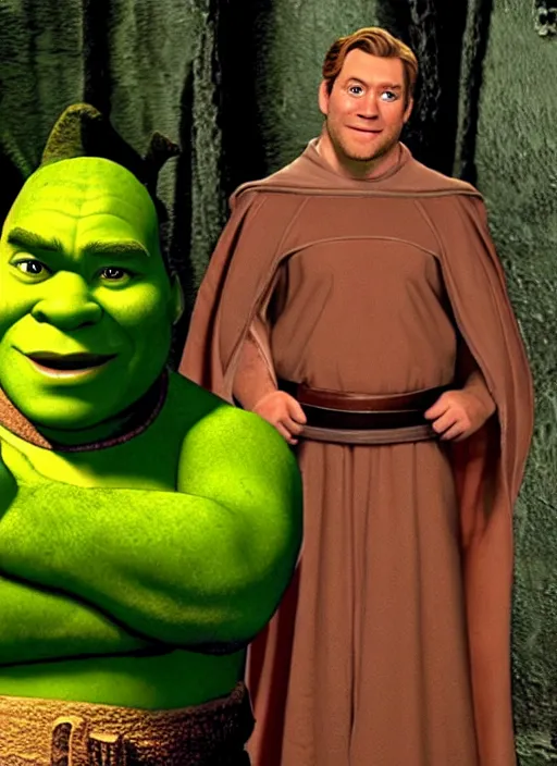 Image similar to shrek as obi wan kenobi