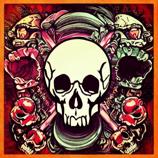 Image similar to “skull land fantasy art”