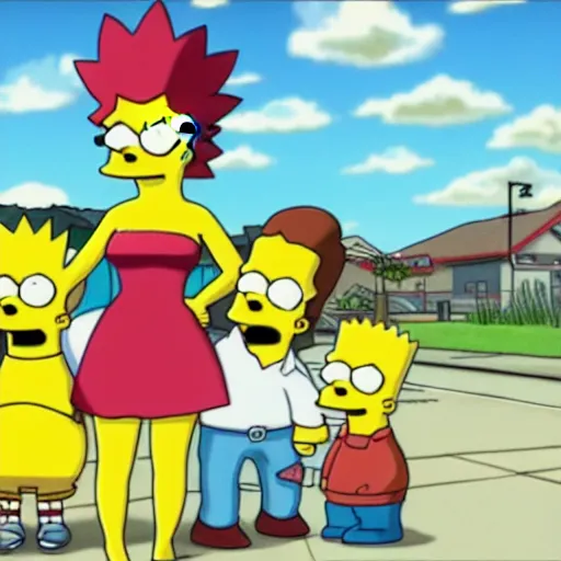 Prompt: xenoblade pyra in the simpsons