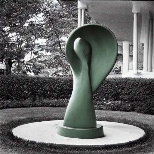 Prompt: A sculpture. A rip in spacetime. Did this device in her hand open a portal to another dimension or reality?! lawn green, Phoenician by Bruce Davidson, by Brian Kesinger curvaceous
