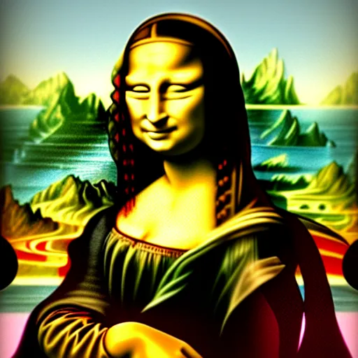 Image similar to mona lisa by lisa frank and jim lee