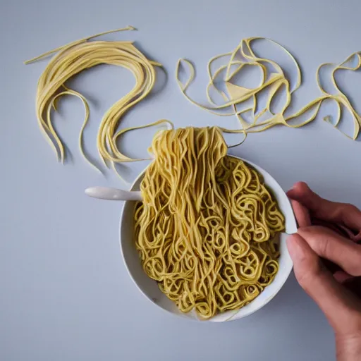 Image similar to the fan is winding noodles