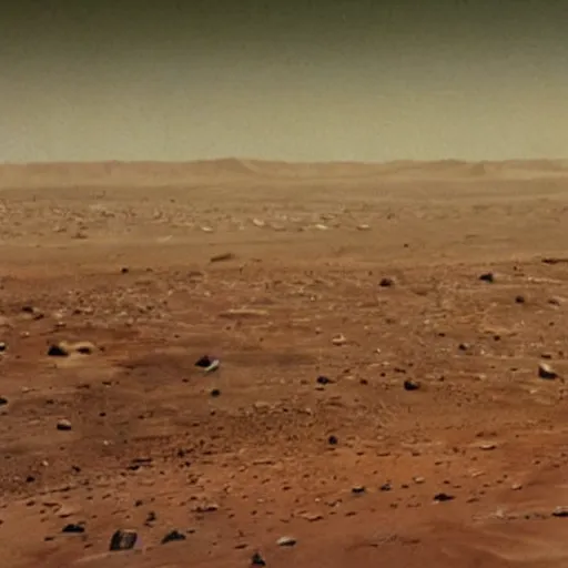 Image similar to film still blade runner set on Mars