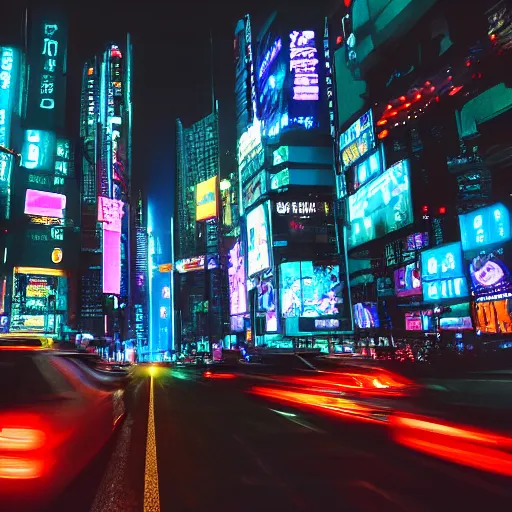 Image similar to cyberpunk city at night