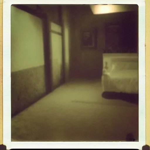 Prompt: polaroid coloured photo of a poltergeist paranormal activities with hantu