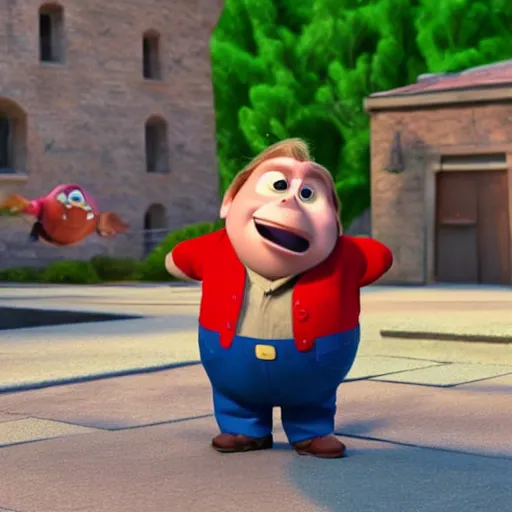 Image similar to gerard depardieu as a pixar disney character from up 2 0 0 9 unreal engine octane render 3 d render photorealistic