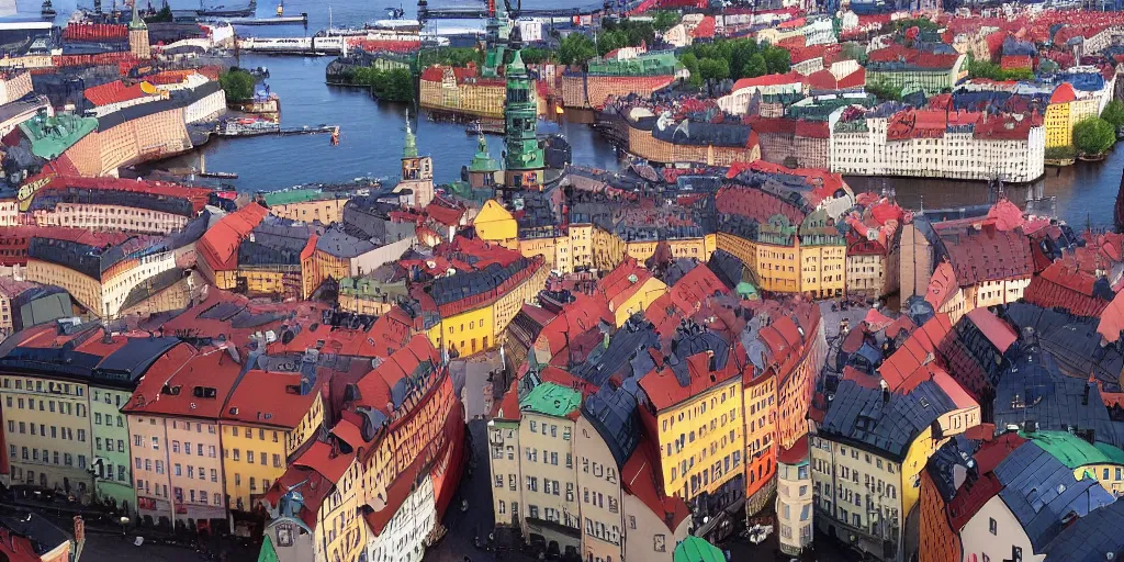 Image similar to isometric view of Gamla Stan, Sweden