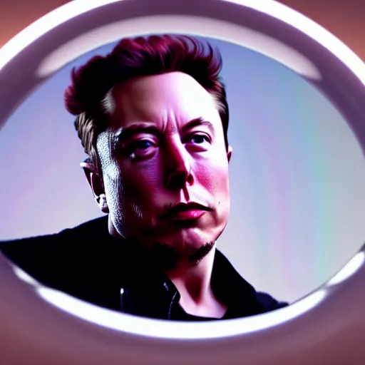 Image similar to hyperrealism aesthetic ridley scott and denis villeneuve style photography of a detailed hyperrealism elon musk, siting on a detailed hyperrealism toilet and scrolling his detailed smartphone in hyperrealism scene from detailed art house movie in style of alejandro jodorowsky and wes anderson volumetric ambient light