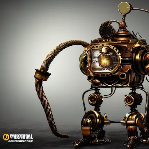 Prompt: Steampunk robot, detailed, photorealistic, unreal engine, studio lighting