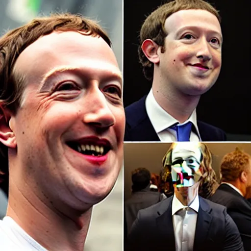 Image similar to mark zuckerberg as the joker