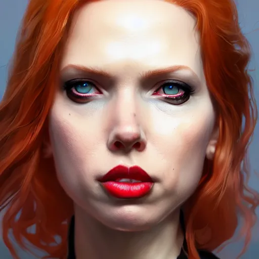 Image similar to Kerry marie as black widow, au naturel, hyper detailed, digital art, trending in artstation, cinematic lighting, studio quality, smooth render, unreal engine 5 rendered, octane rendered, art style by klimt and nixeu and ian sprigger and wlop and krenz cushart