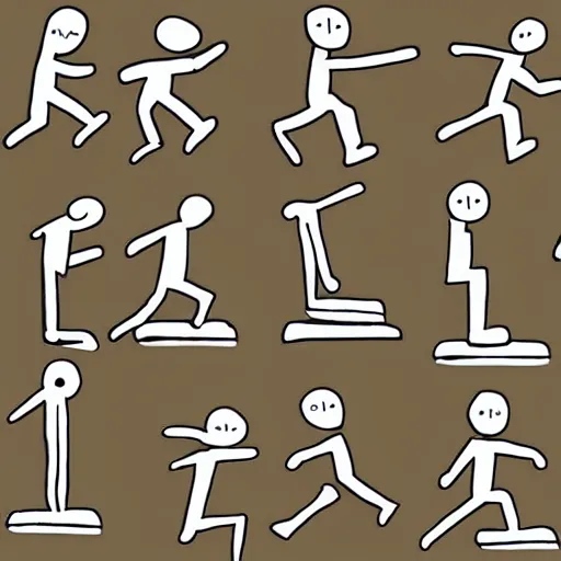 stick figure walking sprite sheet