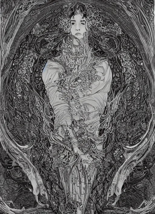 Image similar to highly detailed picture of great dragon, sketch, manga, edge of the universe, perfectly face, highly detailed, masterpiece, trending on artstation, golden ratio, cinematic romantic magical, perfect intricate highly detailed painting by gustave dore, by timothy von rueden, by mucha alphonse, digital art