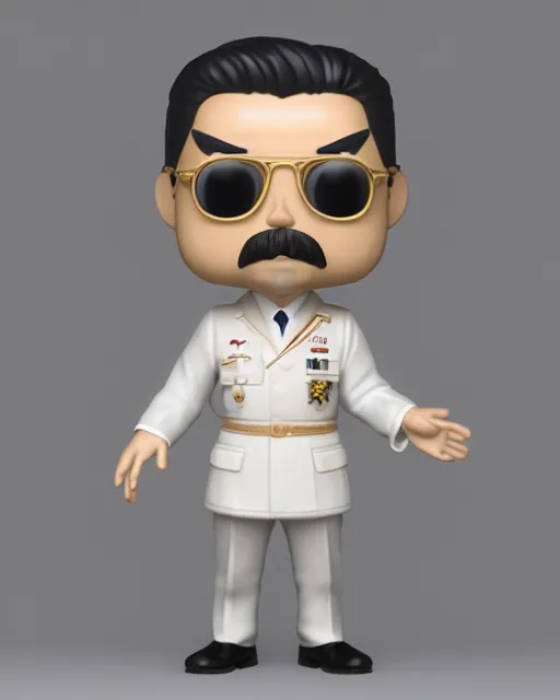 Image similar to full body 3d render of Japanese emperor Hirohito as a funko pop, studio lighting, white background, blender, trending on artstation, 8k, highly detailed