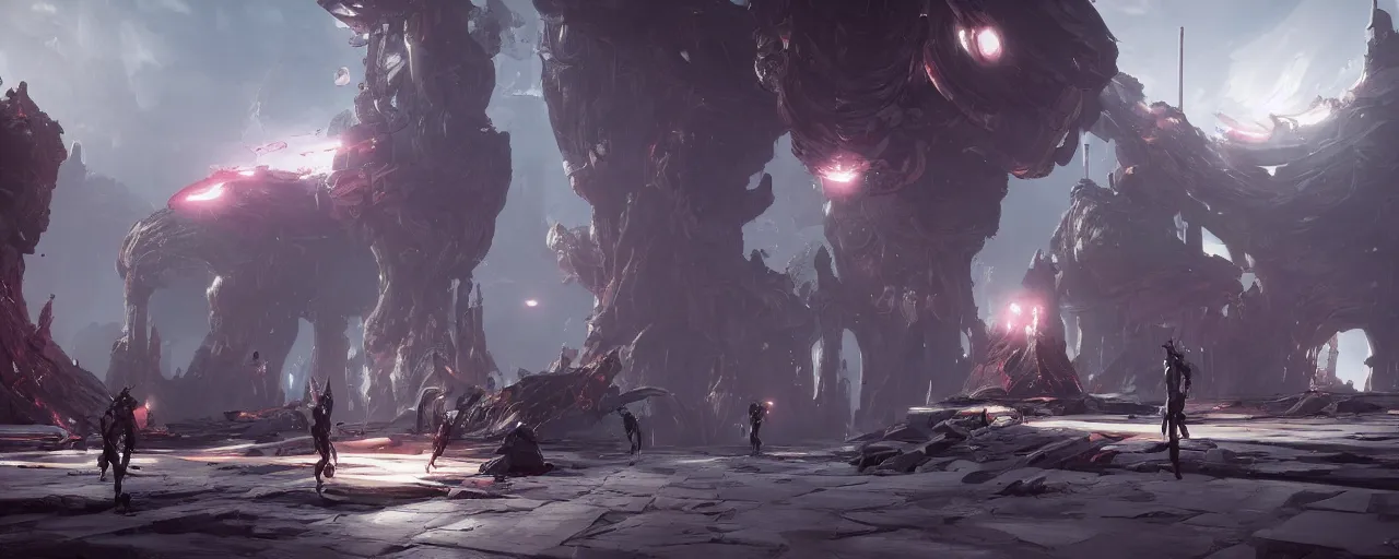 Image similar to warframe environments 8 k uhd, unreal engine, octane render in the artstyle of finnian macmanus, john park and greg rutkowski