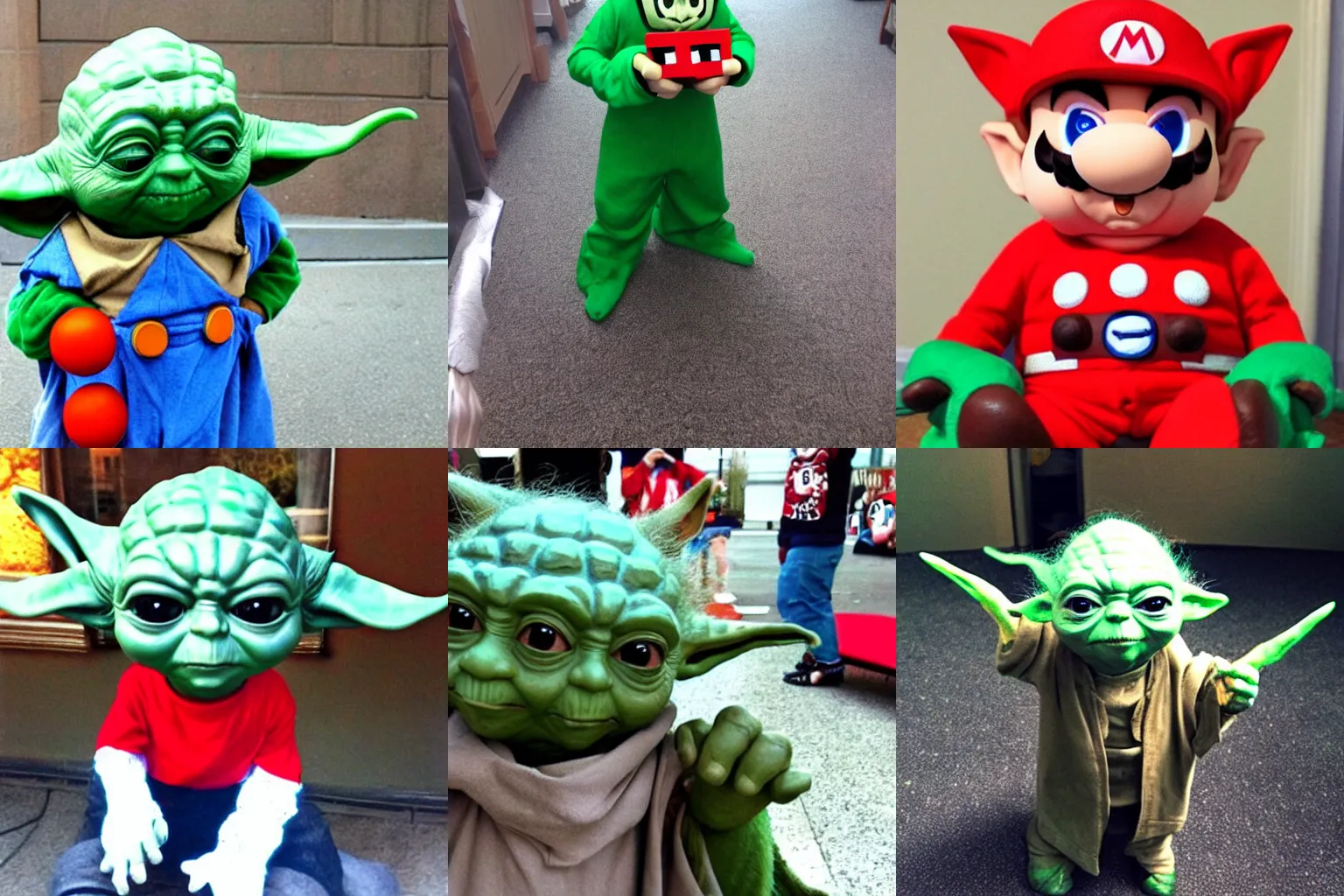 Prompt: Yoda dressed as Mario