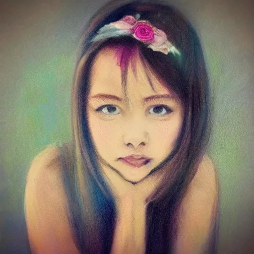 Prompt: “amazing portrait of beautiful girl”