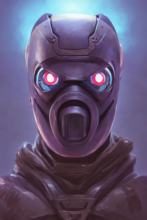 Image similar to epic mask helmet robot ninja portrait stylized as fornite style game design fanart by concept artist gervasio canda, behance hd by jesper ejsing, by rhads, makoto shinkai and lois van baarle, ilya kuvshinov, rossdraws global illumination radiating a glowing aura global illumination ray tracing hdr render in unreal engine 5