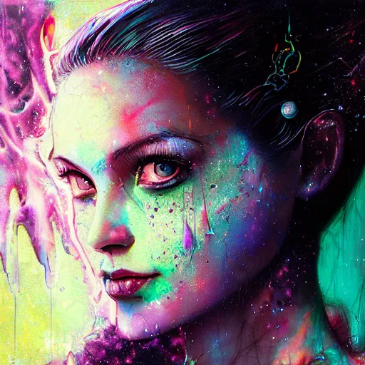 Image similar to portrait of tinker bell, cameras, melting ,8k,by tristan eaton,Stanley Artgermm,Tom Bagshaw,Greg Rutkowski,Carne Griffiths, Ayami Kojima, Beksinski, Giger,trending on DeviantArt,face enhance,hyper detailed,minimalist,cybernetic, android, blade runner,full of colour