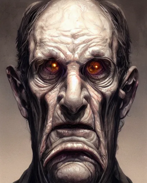 Image similar to a night - gaunt | | elderly - face, wrinkled face, realistic shaded perfect face, fine details. anime. tentacles, cthulu, eldritch abomination, dunwitch horror, realistic shaded lighting poster by greg rutkowski, magali villeneuve, artgerm, jeremy lipkin and michael garmash and rob rey