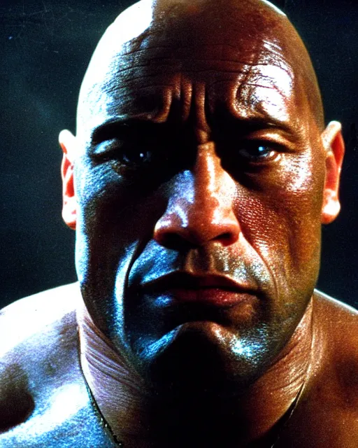 Image similar to film still close - up shot of dwayne johnson as john coffey from the movie the green mile. photographic, photography