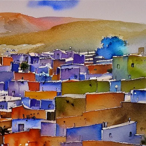 Image similar to watercolor kurdish destination, highly detailed, 4 k