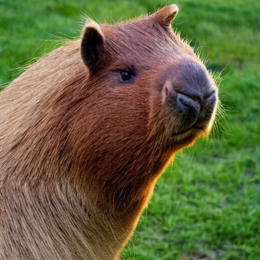 Prompt: a hybrid between a capybara and a llama