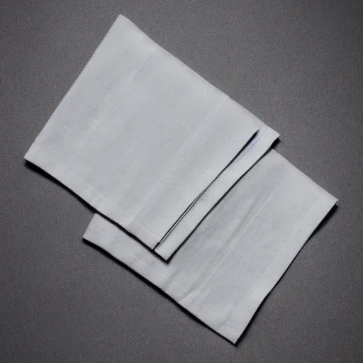Prompt: stack of 4 light grey napkins, product photography, professional lighting