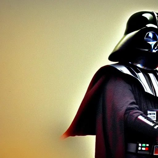 Image similar to Darth Vader going to the mall, cinematic