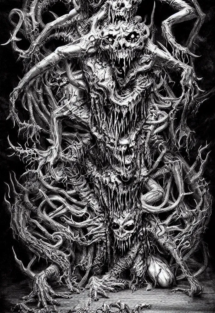 Image similar to a strange eerie magical scary creature in an eerie uncanny hell, transluscent neon, horror, concept art, detailed, intricate, award - winning, cinematic, by kentaro miura