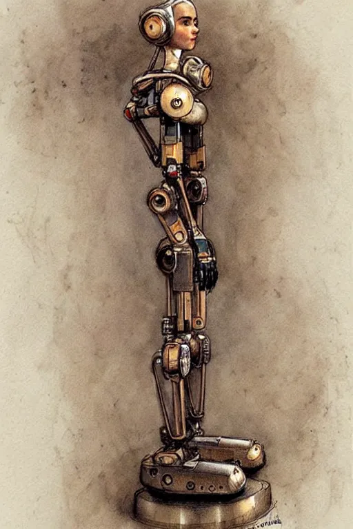 Image similar to humanoid robot from ex machina, by jean - baptiste monge