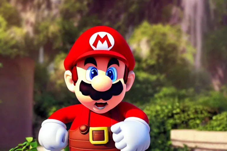 Prompt: Super Mario, photographed by Canon EOS, cinematic lighting, natural complexion, extremely high definition shot, aesthetic canon of proportions