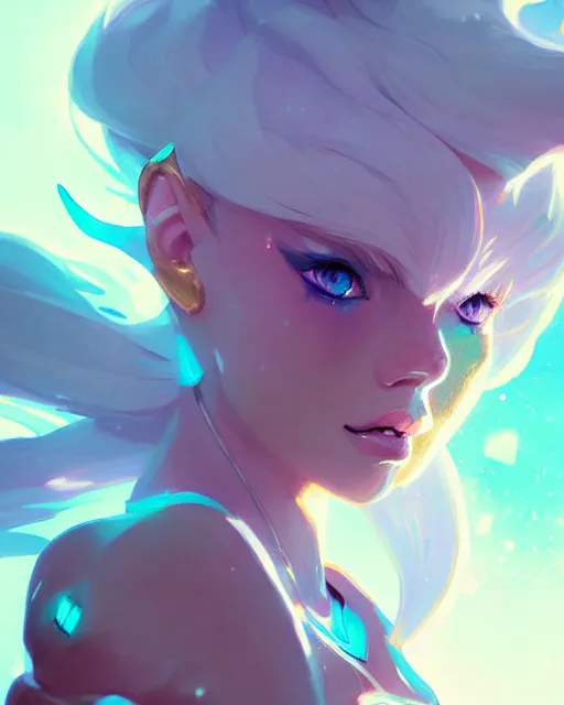 Image similar to a ultradetailed painting of lux from league of legends by conrad roset, greg rutkowski and makoto shinkai trending on artstation