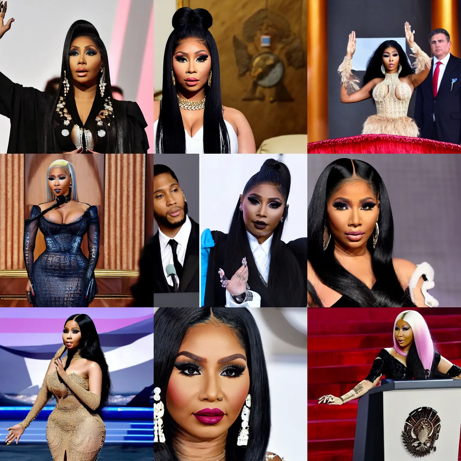 Prompt: Nicki Minaj swears in as president of Argentina