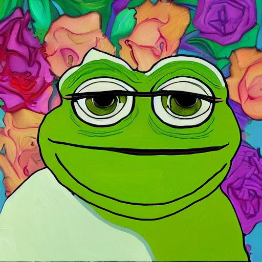 Image similar to pepe the frog is surrounded by beautiful women, oil painting, highly detailed, 4 k