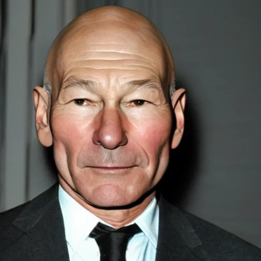 Image similar to patrick stewart with hair