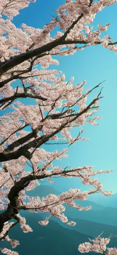 Image similar to aerial photo of dragon at a sakura tree, side shot, by shunji dodo, 8 k resolution, high quality ”