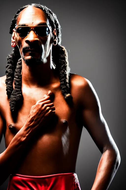 Image similar to snoop dogg join muay thai and be ufc fighter, high resolution, photorealistic, smooth, details, 4 k, aesthetic lighting, baroque object, sharp focus, hyperdetailed object, professional photography, pullitzer winning, 8 0 0 mm photo by : canon eos 5 d mark iv, by karah mew and adnan abidi and jodie bateman